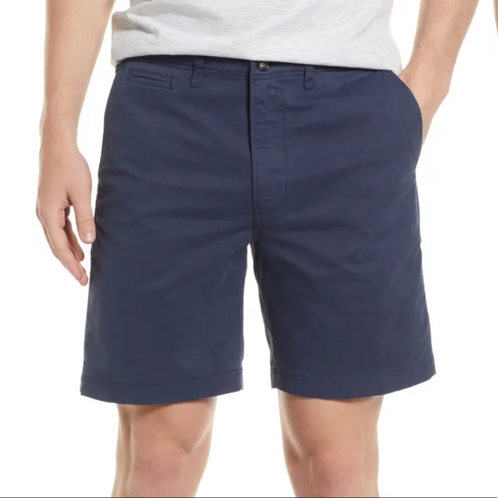 NWT Men’s Billy Reid Blue Cotton Blend Chino Shorts